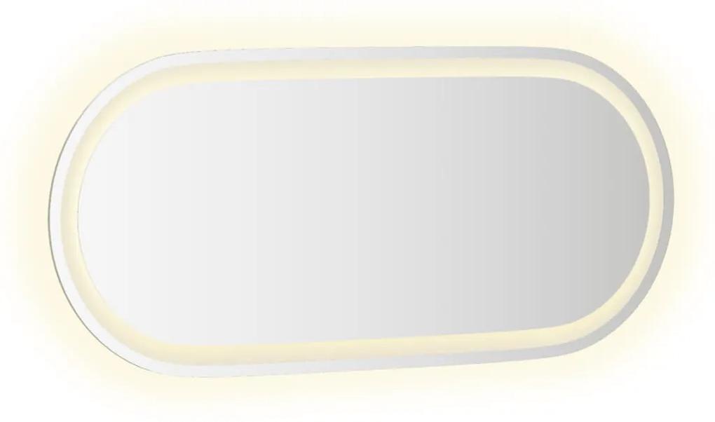 Espelho Oval Delta com Luz LED - 80x35 cm - Design Moderno