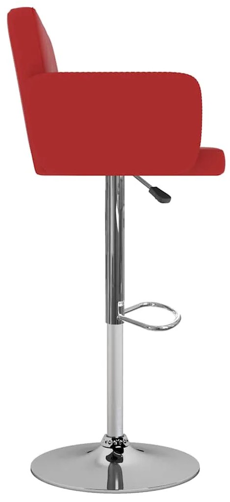 Bancos de bar 2 pcs couro artificial vermelho