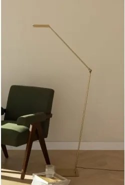 Candeeiro De Pé Led Em Metal Valtyn Dourado - Sklum