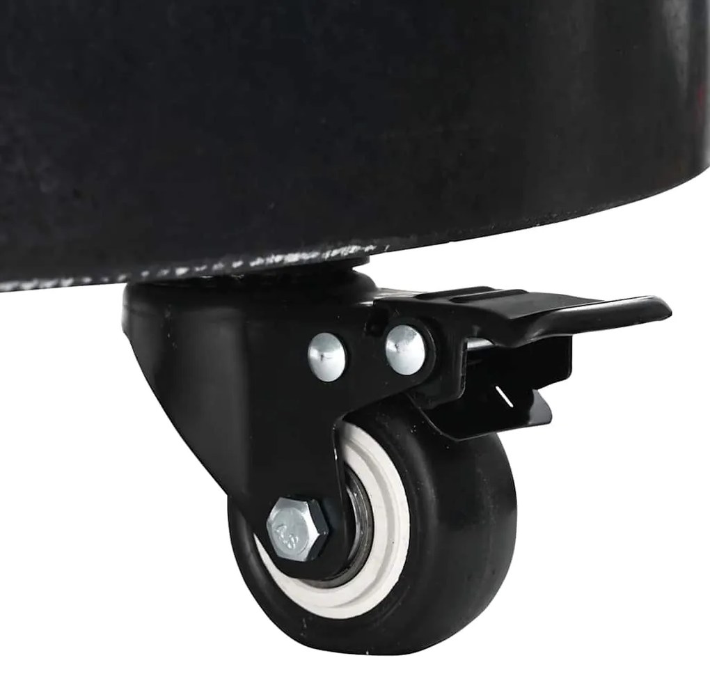 Base de Guarda-Sol com Rodas para Postes de Ø38/48mm - Granito Preto,