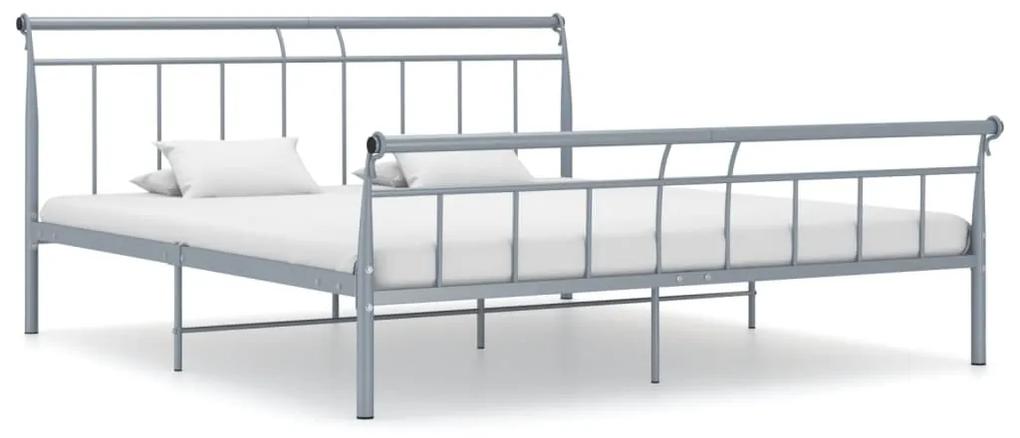 325047 vidaXL Estrutura de cama 180x200 cm metal cinzento