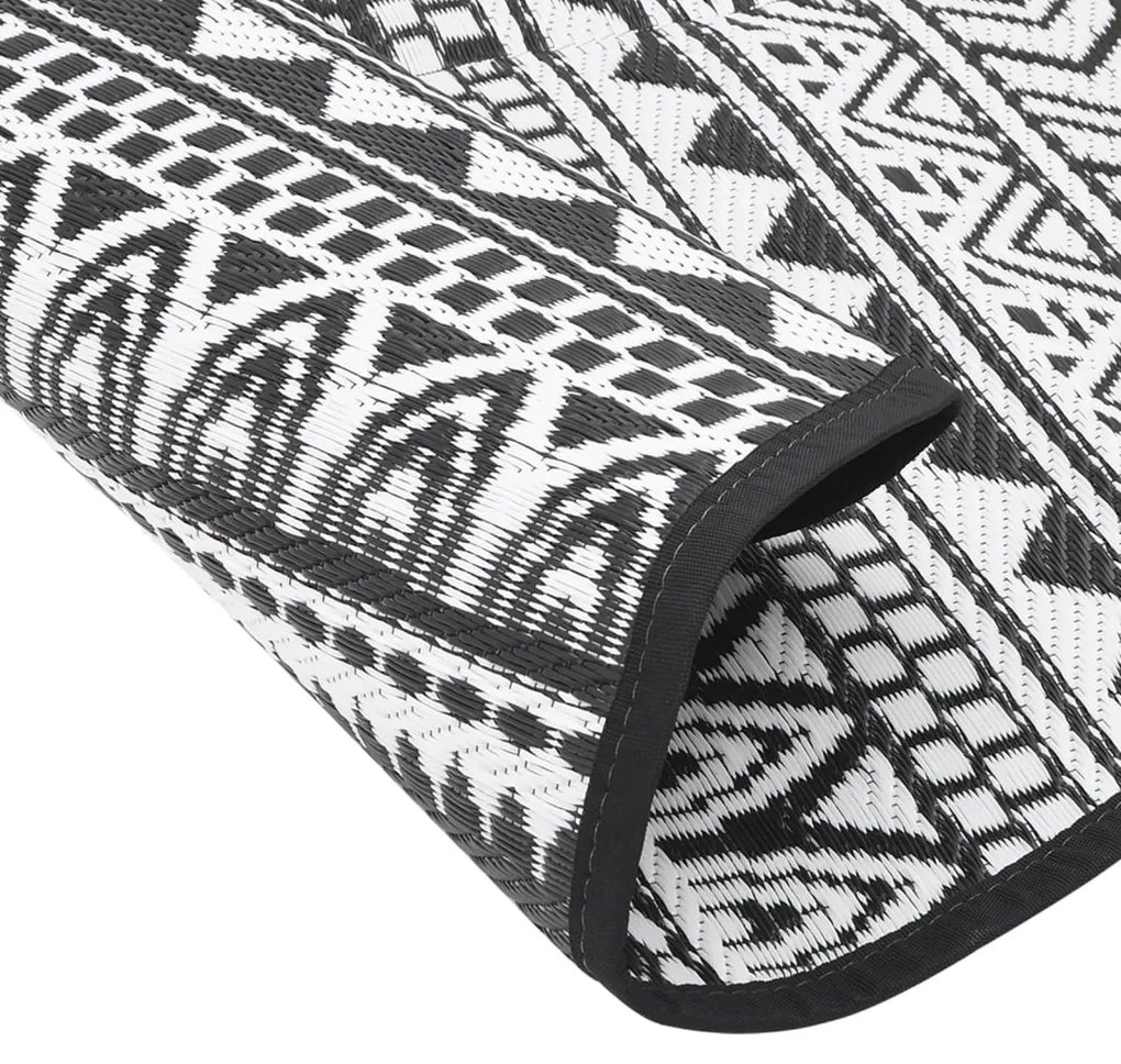 Tapete de exterior Ø120 cm ARAKIL PP preto