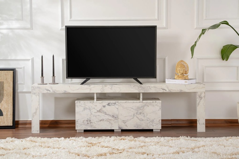Móvel TV Enclave – Mármore Freesia – 180x50x31,3 cm