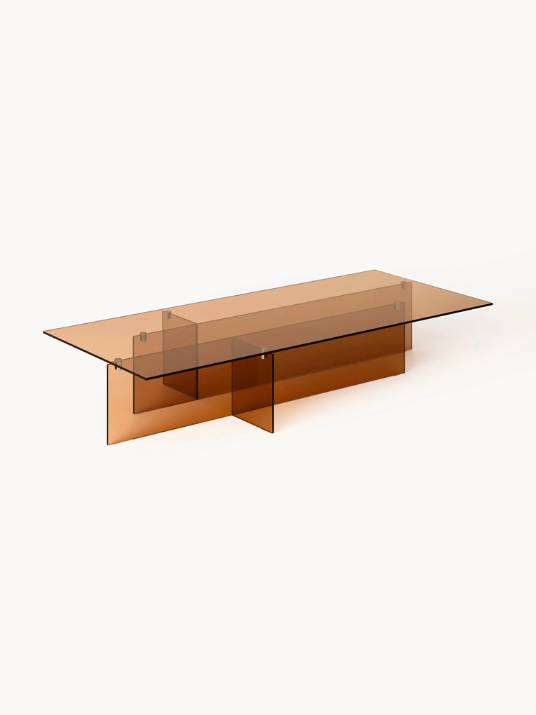 Mesa de centro grande de vidro Anouk, L 160 cm