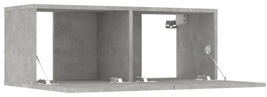 Móveis TV 4pcs 80x30x30cm derivados de madeira cinzento cimento