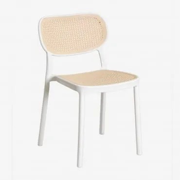 Pack De 4 Cadeiras De Jardim Empilháveis Em Polipropileno Omara Gardénia Branco - Sklum