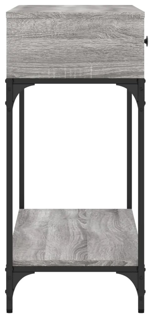 Mesa consola 100x34,5x75cm derivados de madeira cinzento sonoma