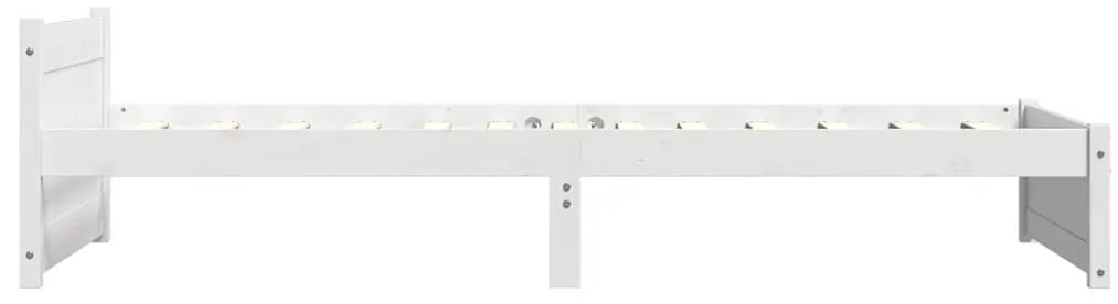 Estrutura cama pequena solteiro 75x190 cm madeira maciça branco