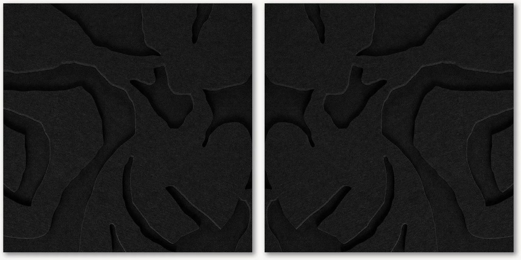 Arte de parede acústica modular Soft Embrace 1+2, conjunto de 2