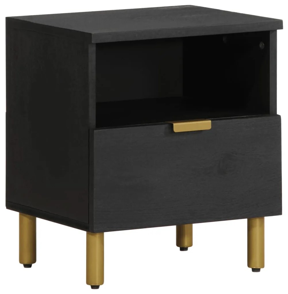 Mesa de cabeceira 40x33x46 cm derivados de madeira preto