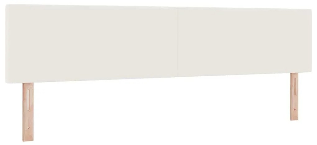 Cabeceira vidaXL Design Simples Creme 200 cm Tecido de Veludo Cotele