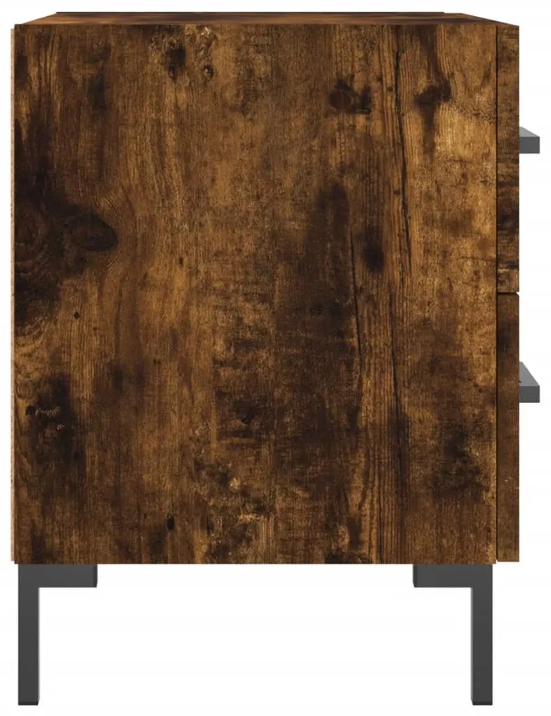 Mesa de cabeceira 2 pcs derivados de madeira carvalho fumado