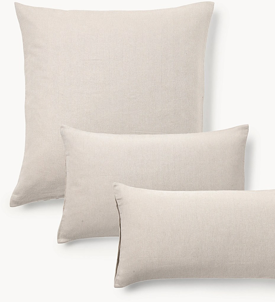 Fronha de almofada em flanela com padrão de espinha de peixe Wanda