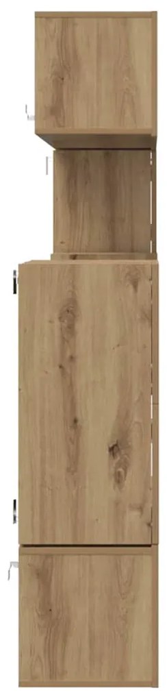 Conjunto de móvel de TV 8 pcs Carvalho Artesanal