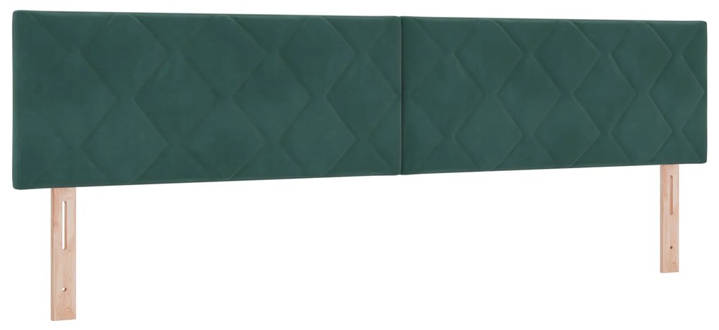 Cama Box com Colchão vidaXL Verde Escuro 200x200 cm Veludo