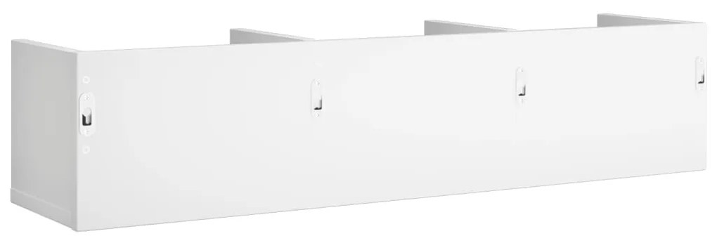 Armários de parede 2 pcs 75x18x16,5 cm derivados madeira branco