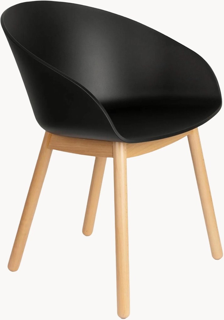 Cadeiras com pernas de carvalho Void, conjunto de 2