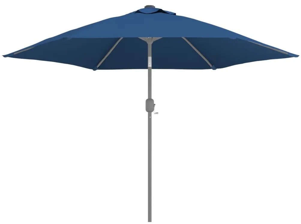 Tecido de substituição p/ guarda-sol exterior 300 cm azul-ciano