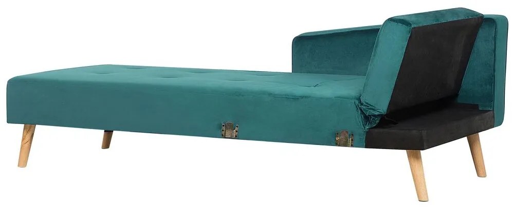 Sofá de canto em veludo verde versão direita VADSO Beliani