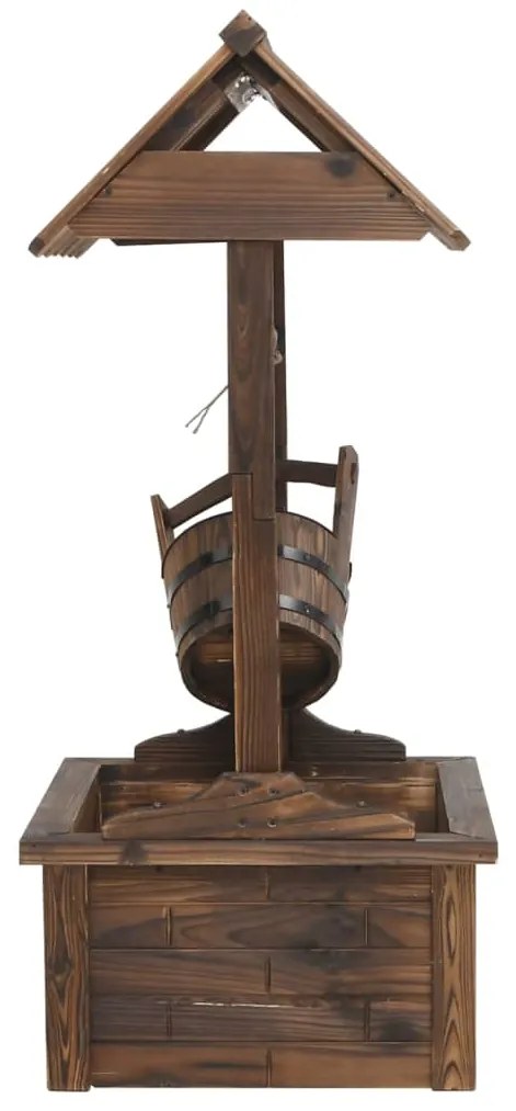 Fonte do poço dos desejos c/ bomba 57x50x112 cm abeto maciço