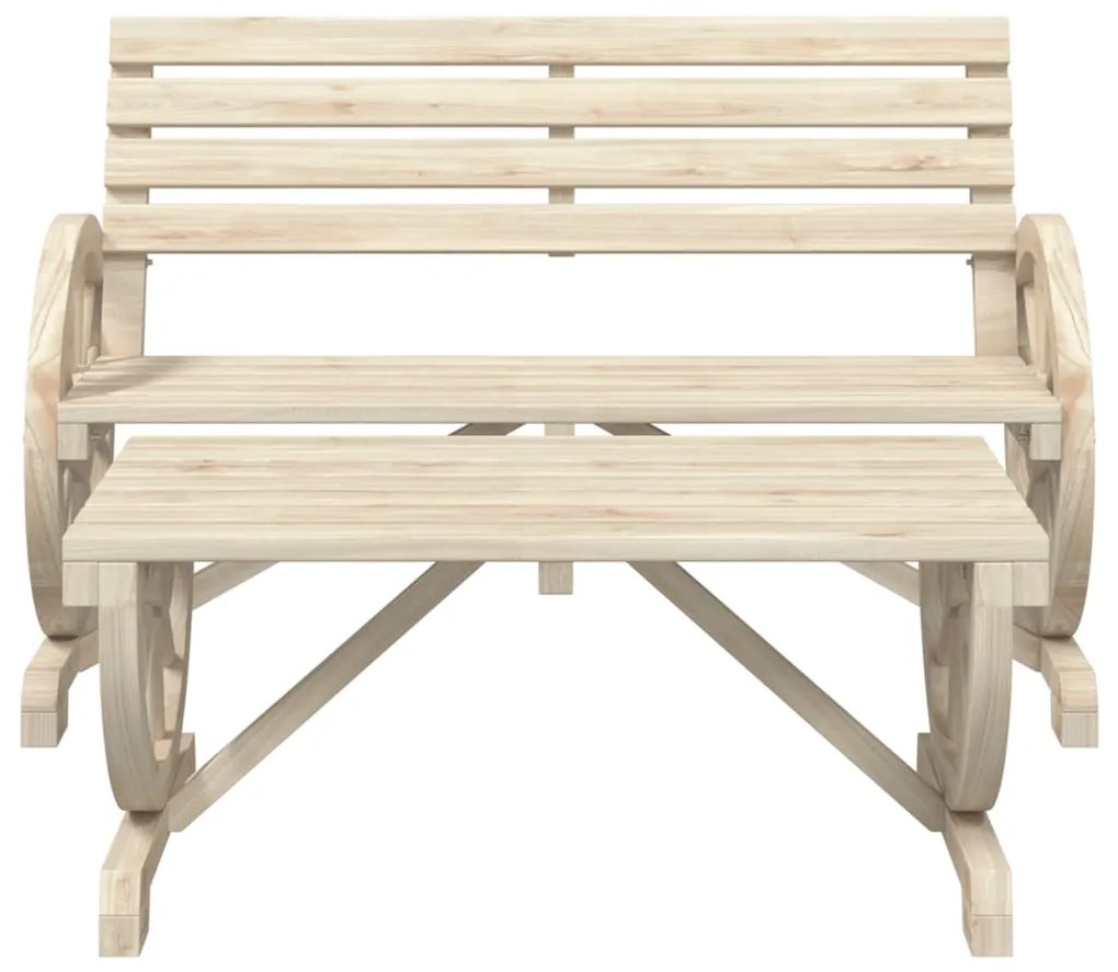 2 pcs conjunto lounge de jardim madeira de abeto maciça