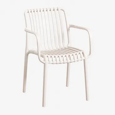 Pacote de 4 cadeiras de jardim Wendell com braços Nude beige - Sklum