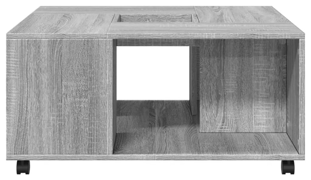 Mesa de centro 80x80x40 cm derivados de madeira cinzento sonoma