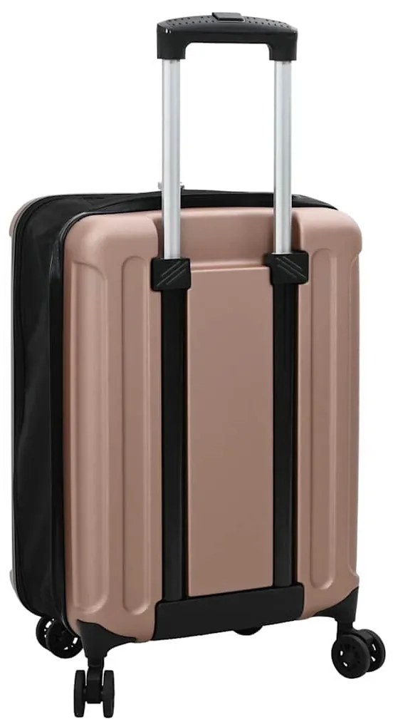 Mala Dobravel Casca Dura 20'' Rosa Dourado 34x23x55.5 cm ABS