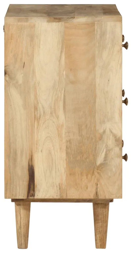 Armário com gavetas 70x35x70 cm madeira de mangueira maciça