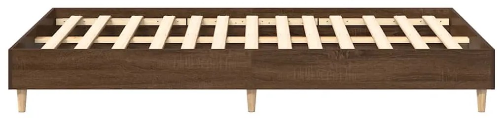 Estrutura de cama sem colchão 140x190 cm carvalho castanho