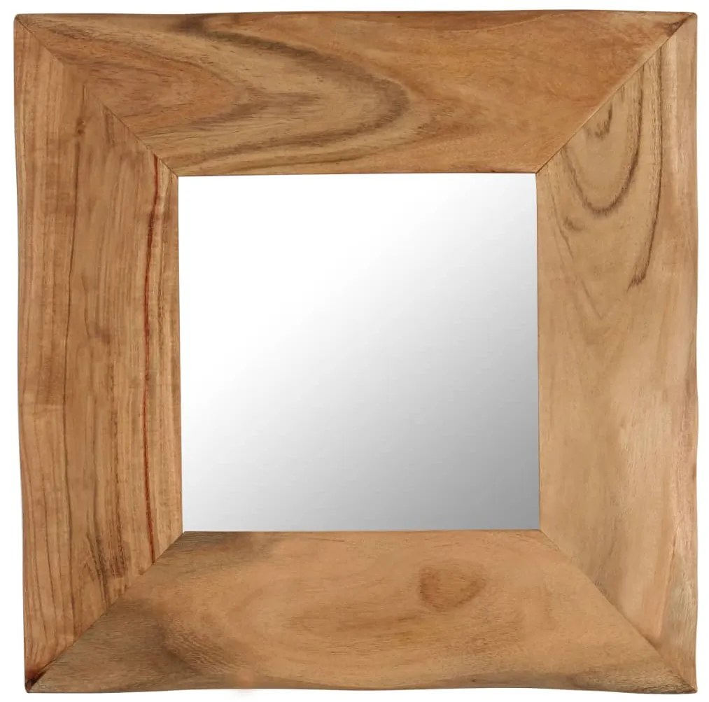 vidaXL Espelho de parede 50x50 cm madeira de acácia maciça