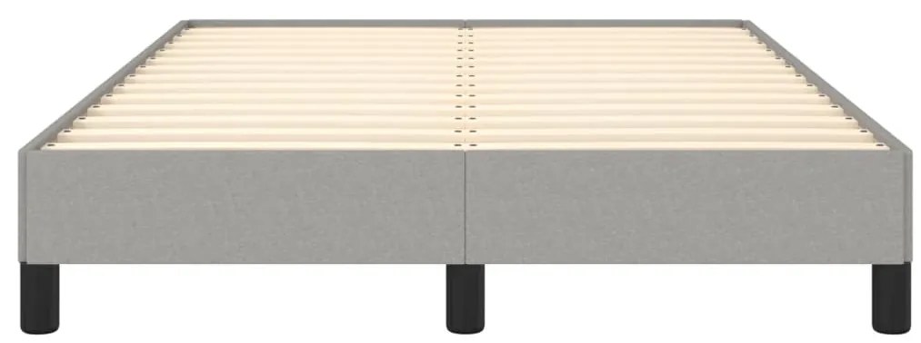 Estrutura de cama sem colchão cinza claro tecido