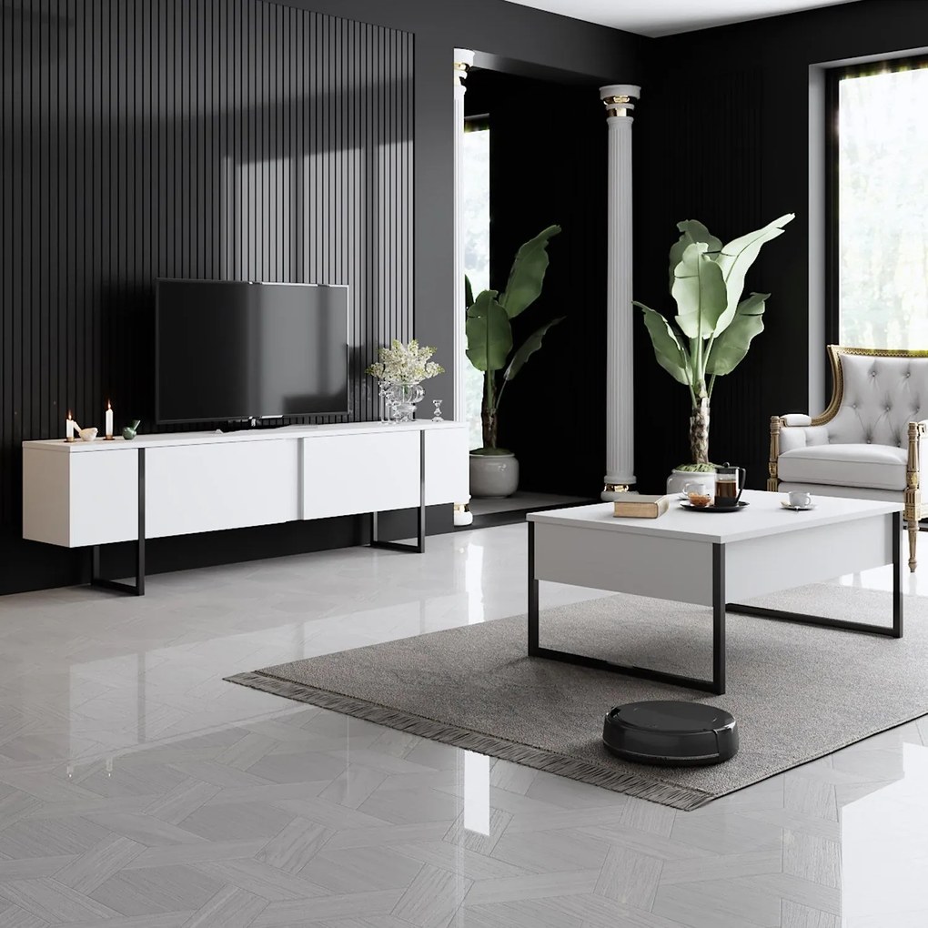 Sofá de 3 Lugares Rome – Azul Marinho – 215x90x70 cm