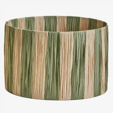 Abajur Ø30 Cm Em Papel Trançado Marsali Verde Exército - Sklum