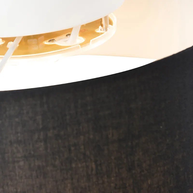 Candeeiro de teto preto 30 cm c/ LED - Drum LED Moderno