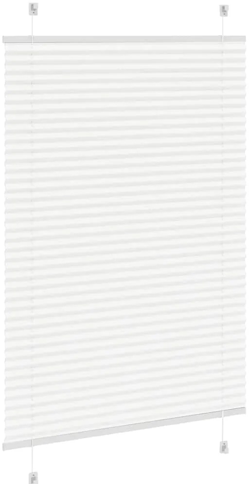 Branco Plissada Cega 100x100cm Largura Tecido 99,4 cm Poliéster