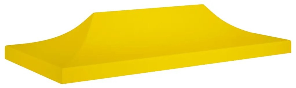 vidaXL Teto para tenda de festas 6x3 m 270 g/m² amarelo