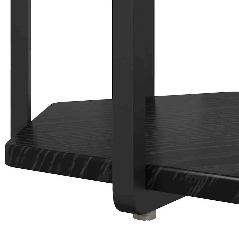 Conjunto de Mesas de Apoio 2 pcs Carvalho Preto em Madeira de Engenhar