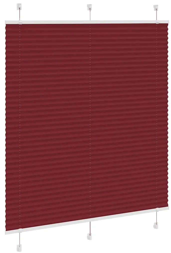 Plissado Cego Bordéus Vermelho 115x150 cm Largura Tecido