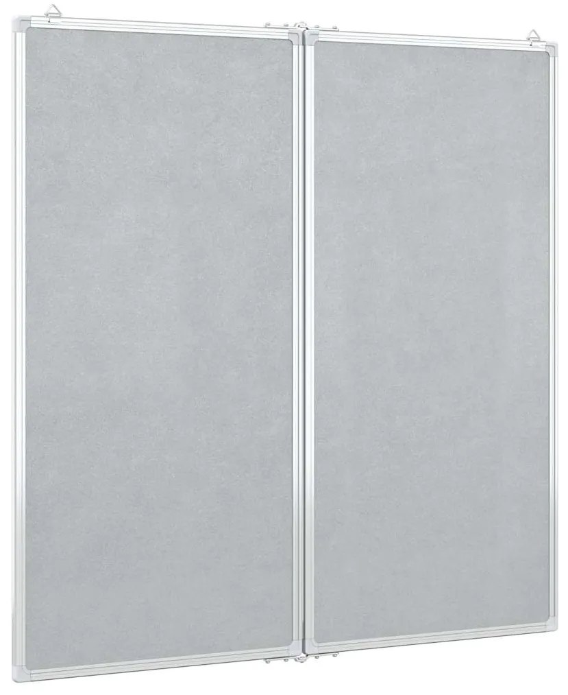 Quadro branco magnético dobrável 100x100x1,7 cm alumínio
