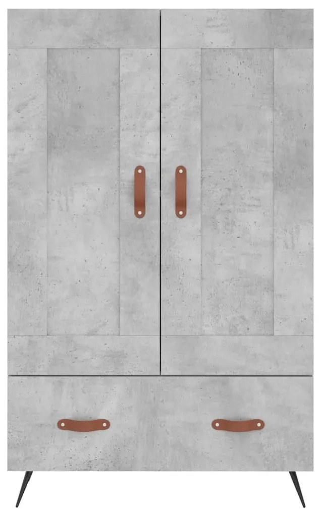 Aparador alto 69,5x31x115 cm derivados de madeira cinza-cimento