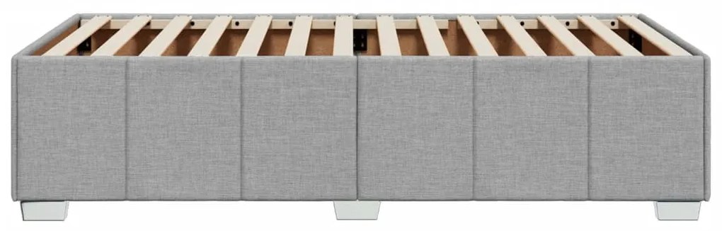 Estrutura de cama sem colchão 80x200 cm tecido cinzento-claro