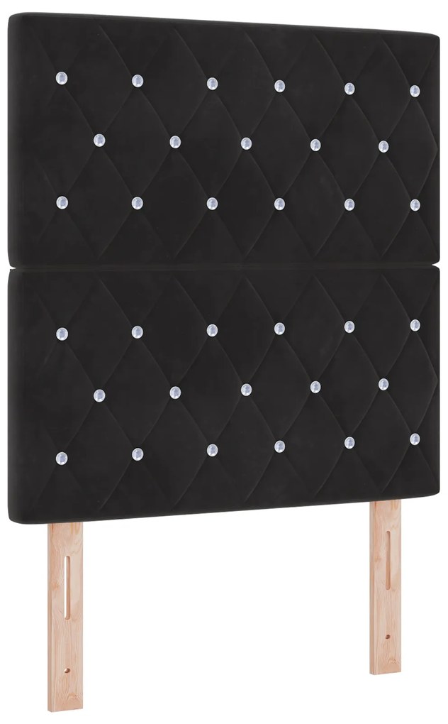 Cama vidaXL Preta 80x200 cm Veludo