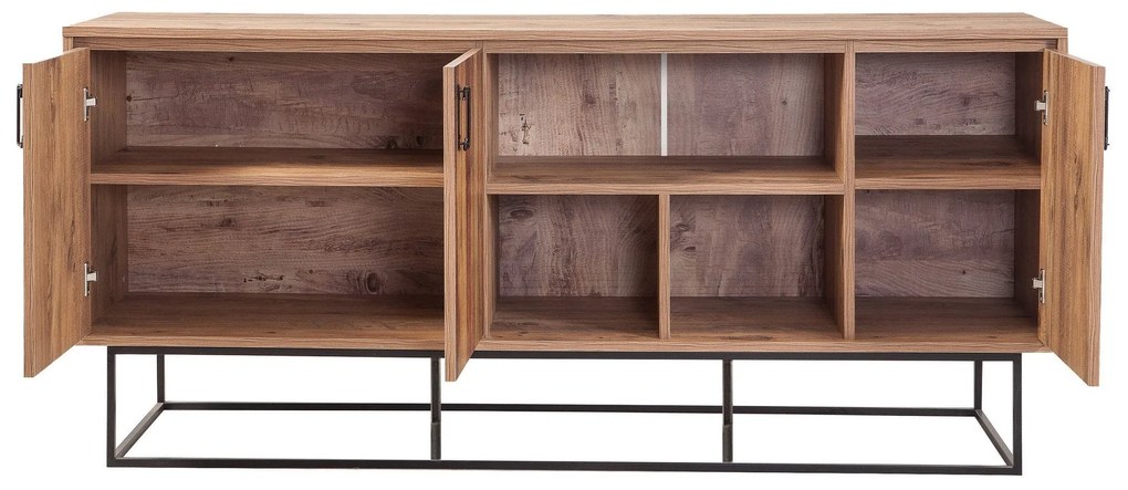 Console Quantum – Atlantic Pine Black – 180x80x40 cm