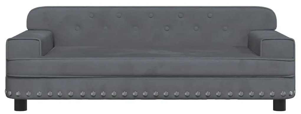 Cama para cães 90x53x30 cm veludo cinzento-escuro