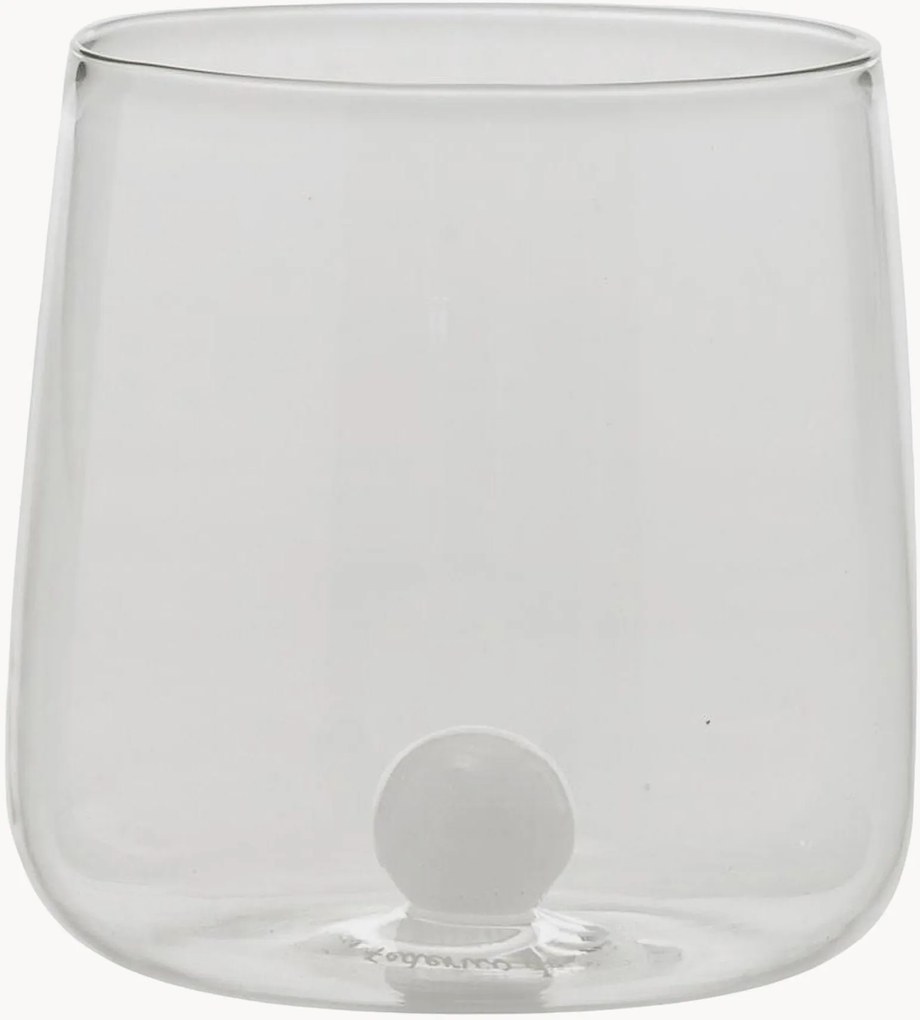 Copos em vidro de borossilicato artesanais Bilia, conjunto de 6