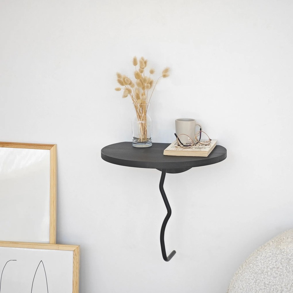 Prateleira Leo – Preto Antracite – 35x35 cm