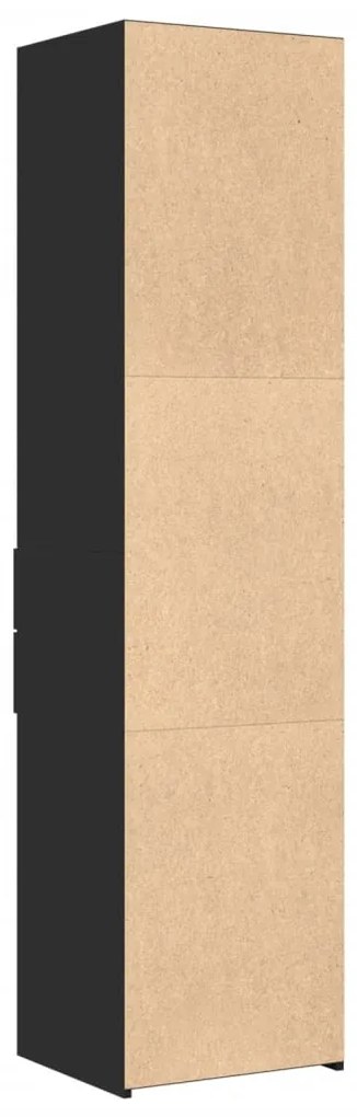 Armário alto 45x42,5x185 cm derivados de madeira preto