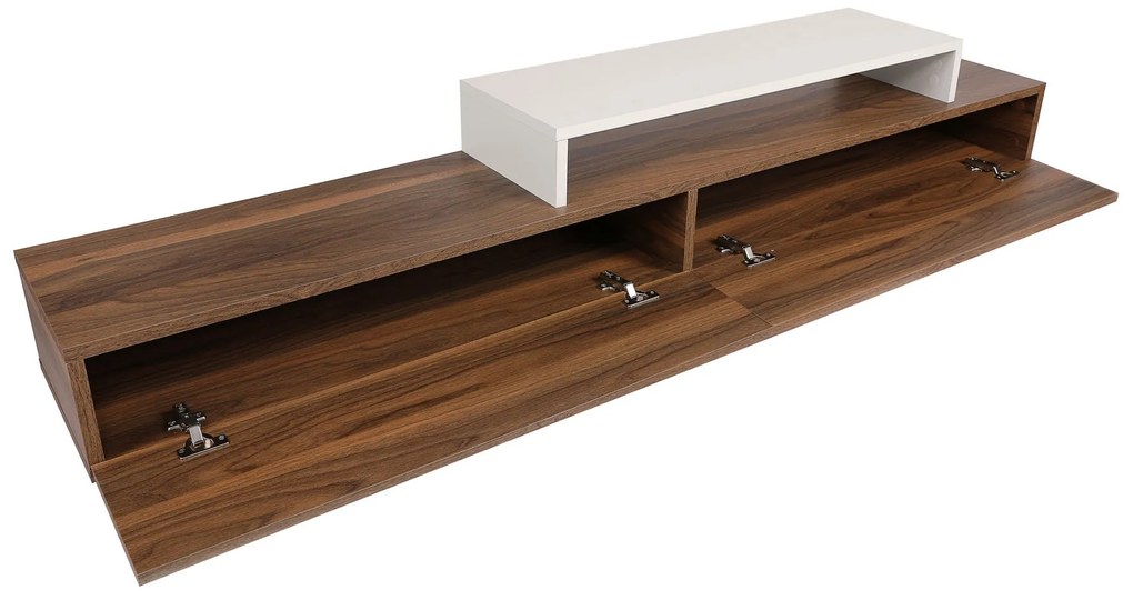 Unidade de TV Nirvana – Branco e Teca – 180x41,7x29,5 cm | Tribo Home