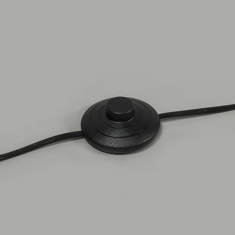 Candeeiro de pé Latão com Abajur Cinza 50 cm - Kaso Moderno,Retro